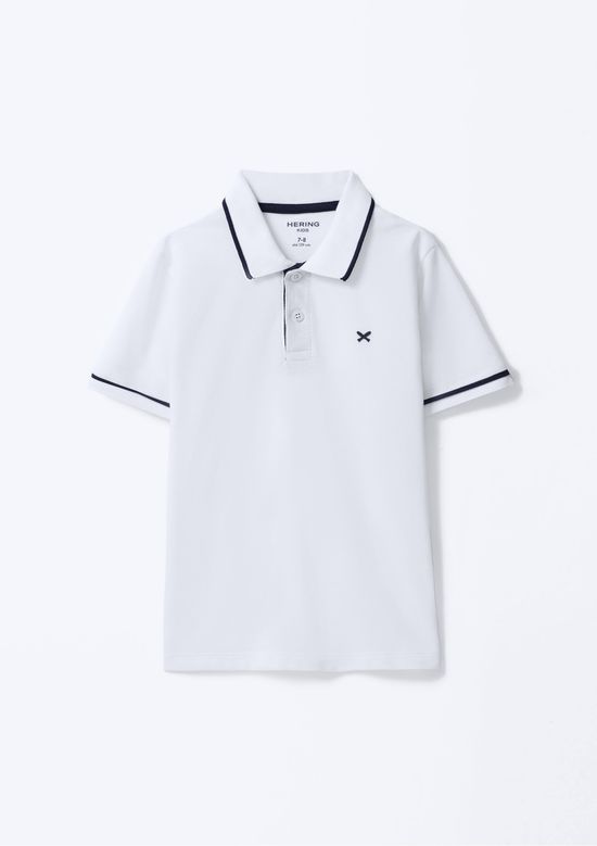 Foto do produto: Camisa Polo Básica Menino De Algodão Com Bordado - Branco