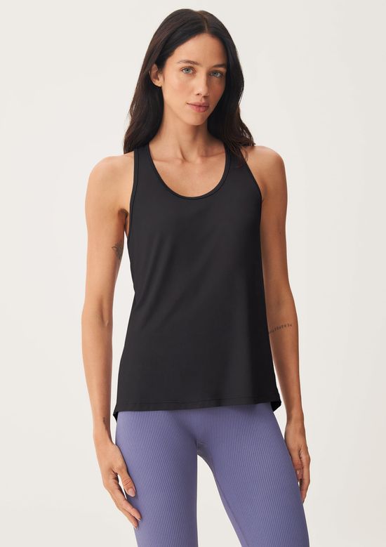 Foto do produto: Regata Esportiva Feminina Nadador Proteção UV - Preto