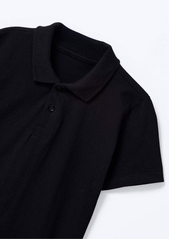 Foto do produto: Camisa Polo Infantil Menino Manga Curta Em Piquet - Preto