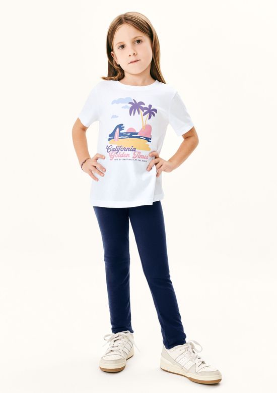 Foto do produto: Calça Legging Básica Infantil Menina Tradicional - Azul
