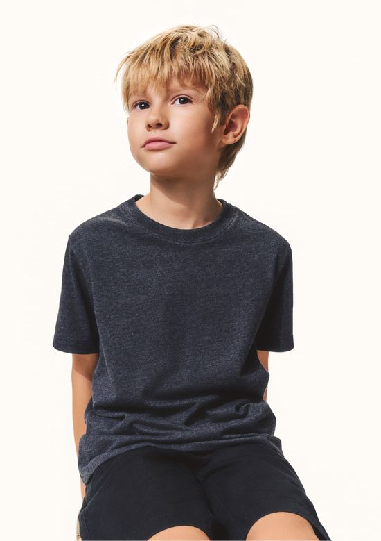 Foto do produto: Camiseta Básica Infantil Menino Manga Curta Slim - Cinza