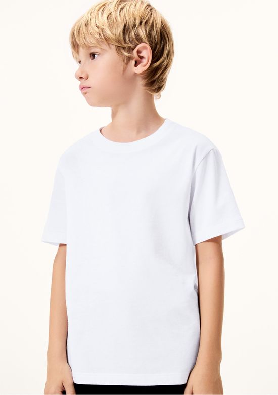 Foto do produto: Camiseta Básica Infantil Menino Manga Curta Slim - Branco