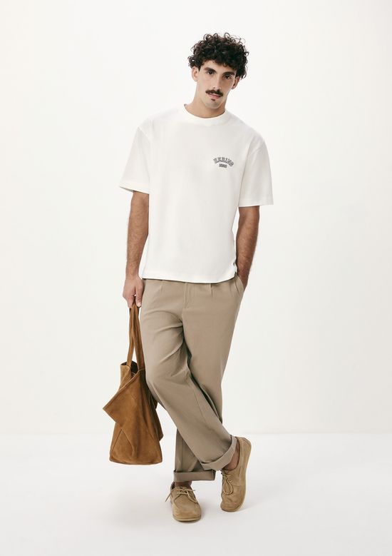 Foto do produto: Camiseta Masculina Relaxed Manga Curta Com Bordado - Off white