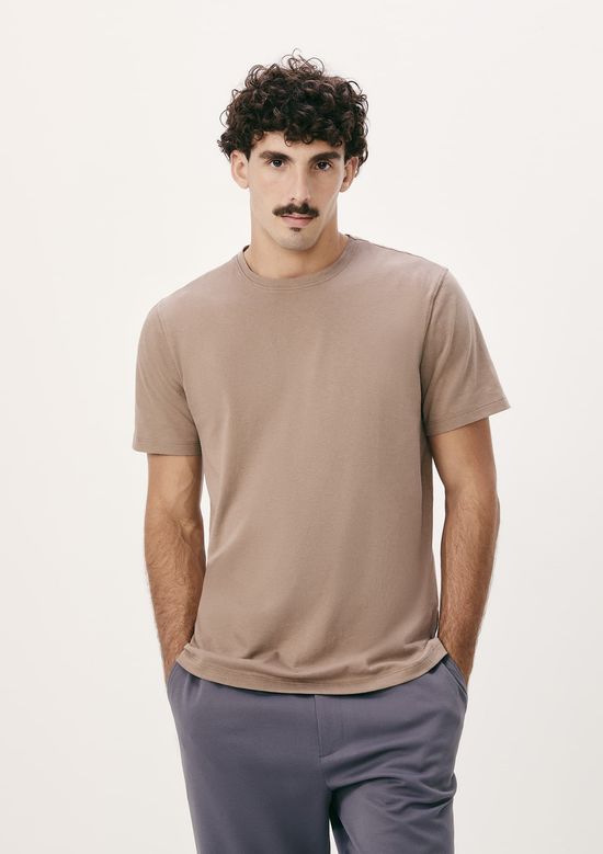 Foto do produto: Camiseta Básica Masculina Manga Curta Pima - Bege