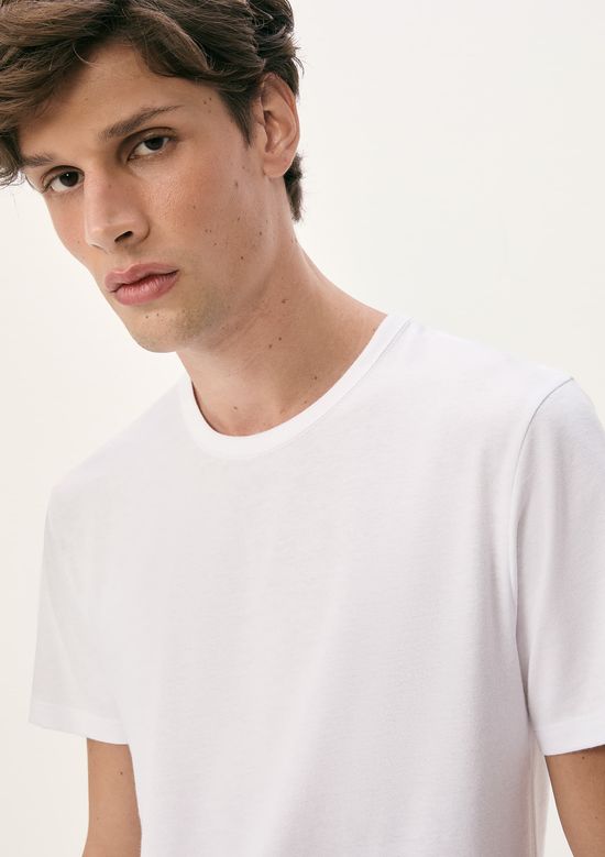 Foto do produto: Camiseta Básica Masculina Manga Curta Slim - Branco