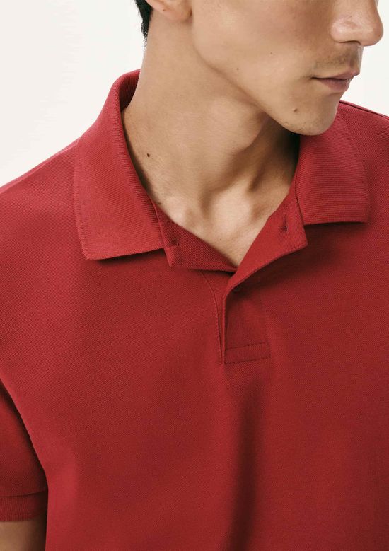 Foto do produto: Camisa Polo Básica Masculina Regular Em Piquet - Vermelho