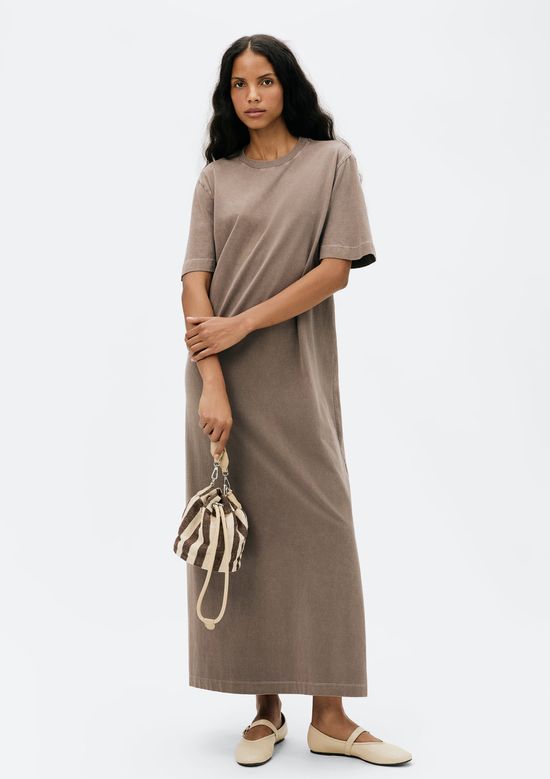 Foto do produto: Vestido Midi Estonado Super Cotton - Marrom