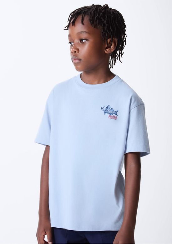 Foto do produto: Camiseta Oversized Infantil Menino Estampada - Azul