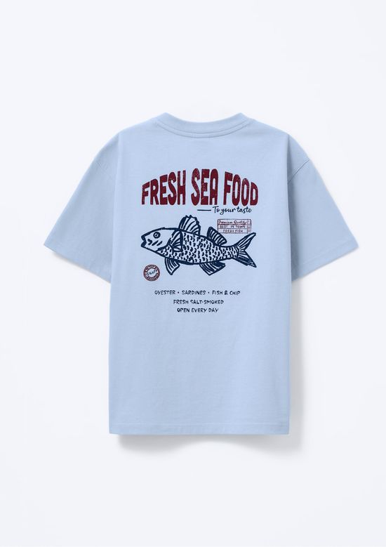 Foto do produto: Camiseta Oversized Infantil Menino Estampada - Azul
