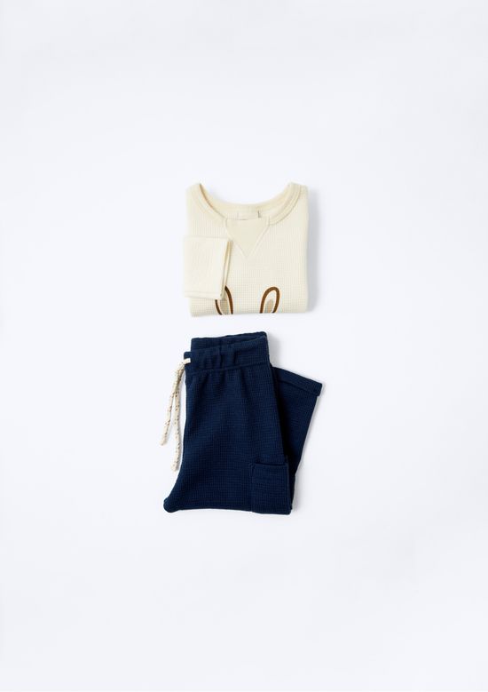 Foto do produto: Conjunto Longo Bebê Menino Com Aplique - Laranja