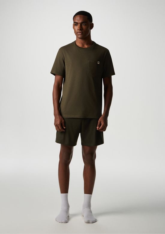 Foto do produto: Pijama Curto Masculino Com Bolso - Verde