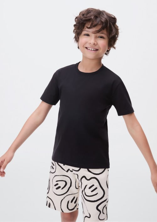 Foto do produto: Camiseta Super Cotton Infantil Menino - Preto