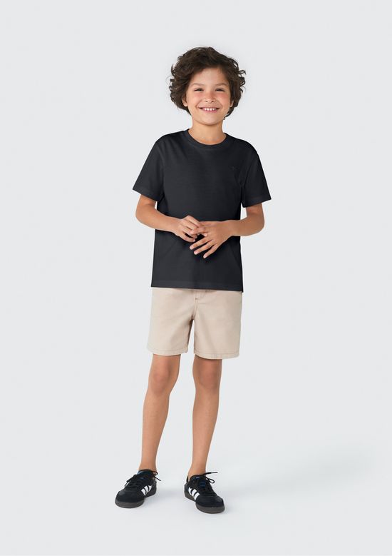 Foto do produto: Camiseta Básica Infantil Menino Manga Curta - Preto