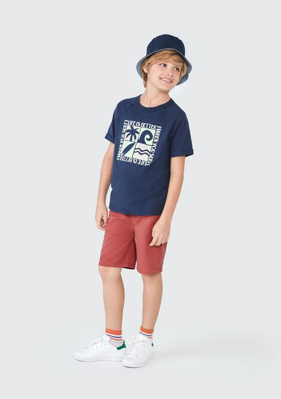 Foto do produto: Camiseta Infantil Menino Raglan - Azul