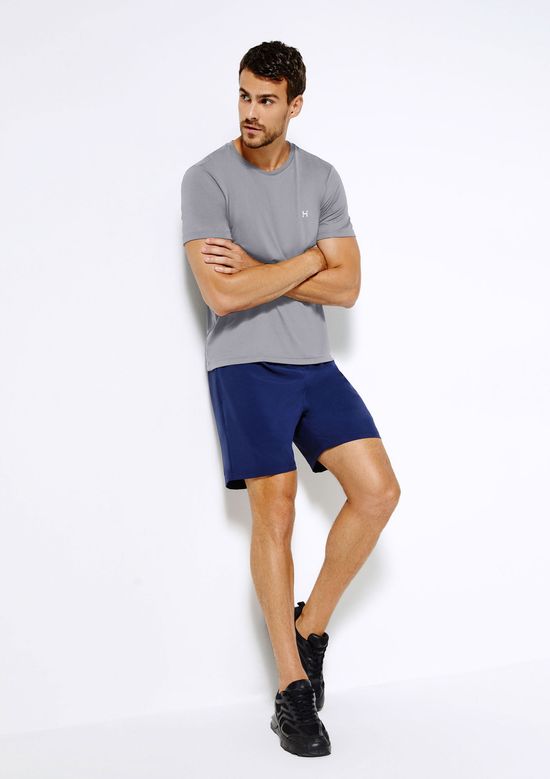 Foto do produto: Camiseta Esportiva Masculina Manga Curta Com Refletivo Easy Care - Cinza