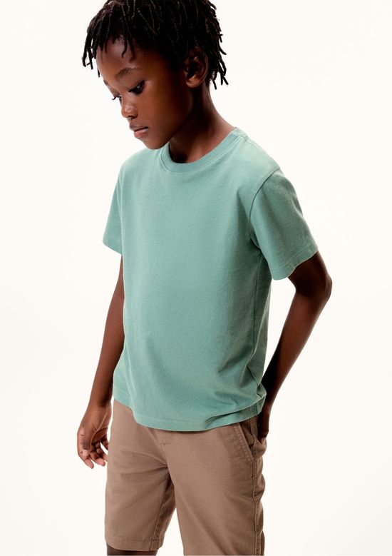 Foto do produto: Camiseta Básica Infantil Menino Manga Curta Slim - Verde