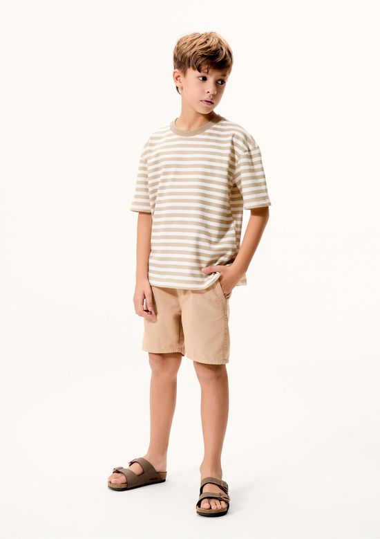 Foto do produto: Shorts Infantil Menino Em Sarja - Bege