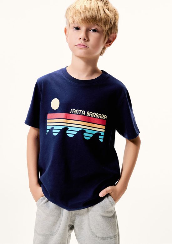 Foto do produto: Camiseta Infantil Menino Manga Curta Com Estampa - Azul