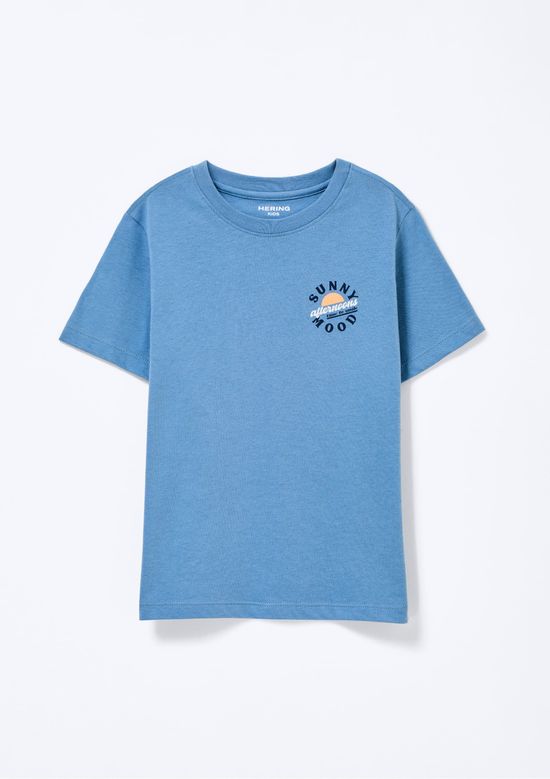Foto do produto: Camiseta Infantil Menino Manga Curta Com Estampa - Azul