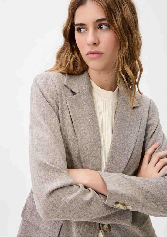 Foto do produto: Blazer Feminino Mesclado - Bege