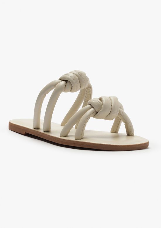 Foto do produto: Sandália Rasteira Feminina Tiras Pillow - Off white
