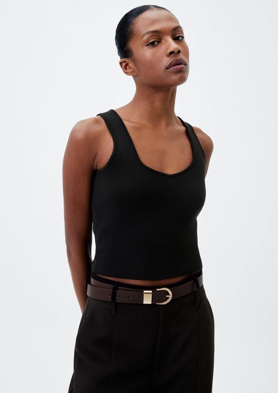 Foto do produto: Top Feminino Em Tricô - Preto