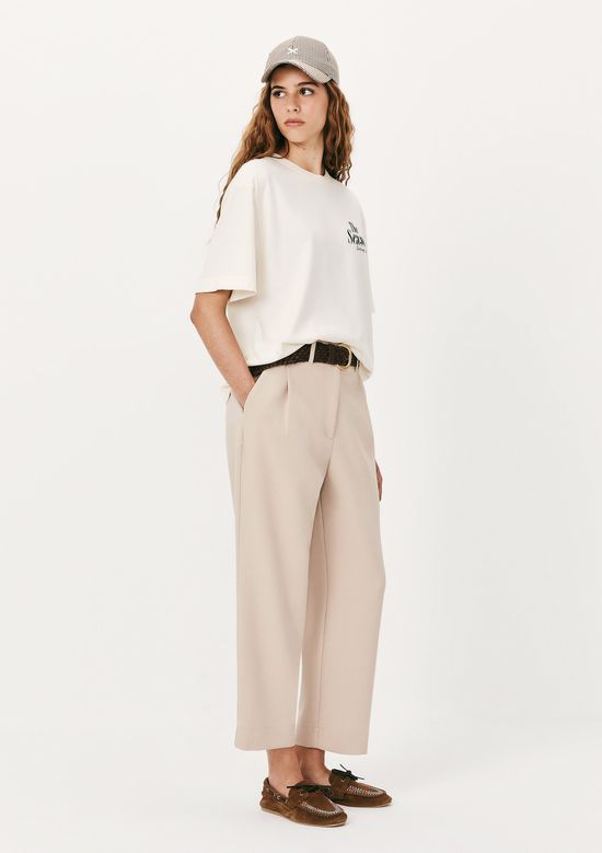 Foto do produto: Calça Feminina Cropped Em Alfaiataria - Off white