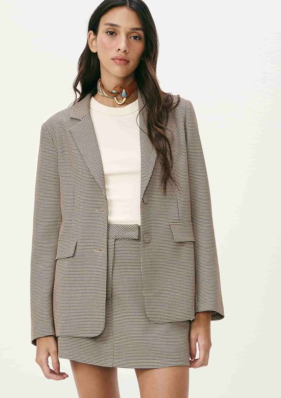 Foto do produto: Blazer Feminino Pied de Poule - Preto