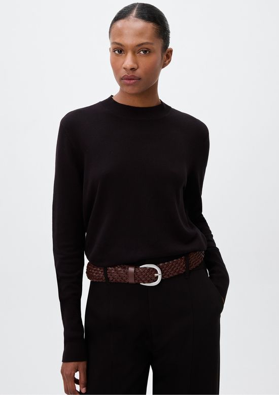 Foto do produto: Blusa Feminina Manga Longa Em Tricô Leve - Preto