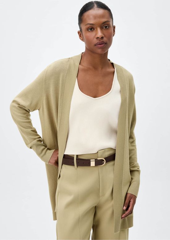 Foto do produto: Cardigan Feminino Em Tricô Leve - Caqui