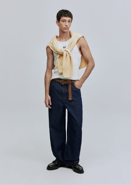 Foto do produto: Regata Unissex Ribana Em Algodão Peruano Hering + Welcome - Off white