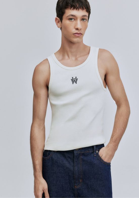 Foto do produto: Regata Unissex Ribana Em Algodão Peruano Hering + Welcome - Off white