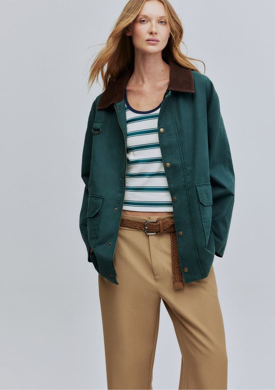 Foto do produto: Jaqueta Parka Unissex Em Sarja Hering + Welcome - Verde