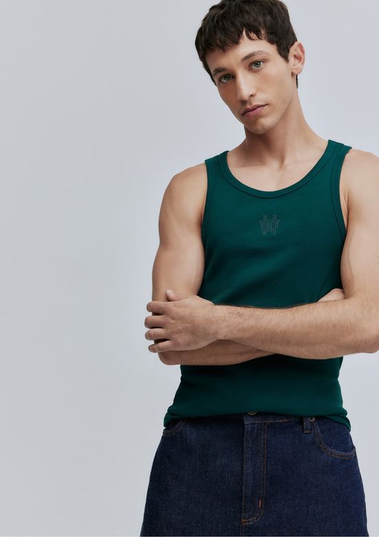 Foto do produto: Regata Unissex Ribana Em Algodão Peruano Hering + Welcome - Verde