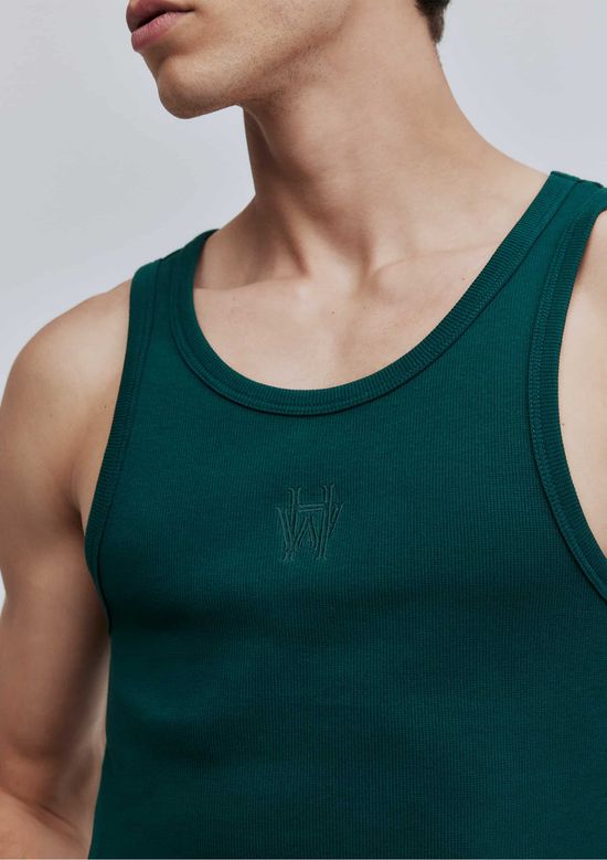 Foto do produto: Regata Unissex Ribana Em Algodão Peruano Hering + Welcome - Verde