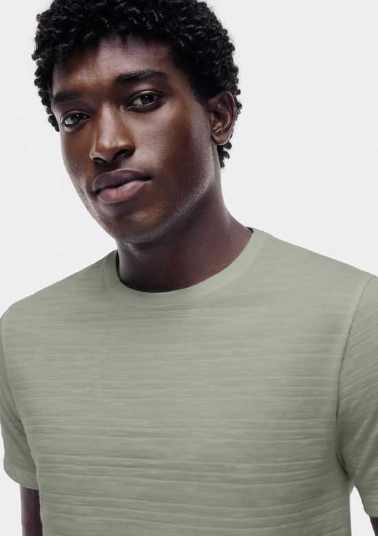 Foto do produto: Camiseta Masculina Manga Curta Em Malha Texturizada - Cinza