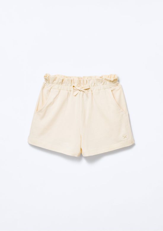 Foto do produto: Shorts Básico Infantil Menina Clochard Em Moletom - Amarelo