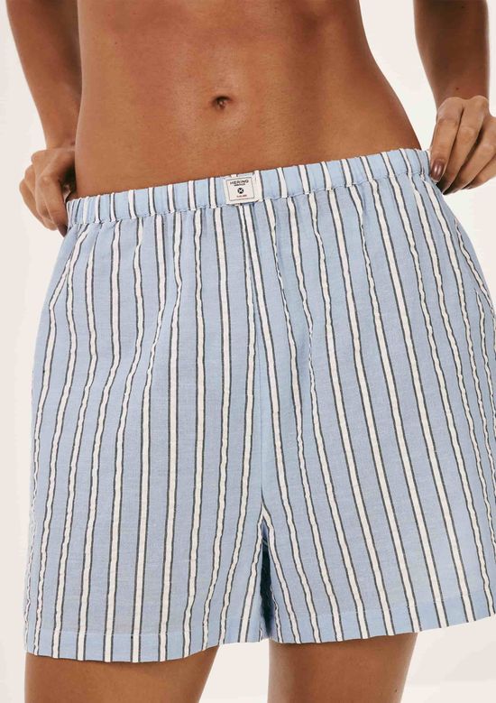Foto do produto: Shorts Feminino 1880 Textura Anarruga - Azul