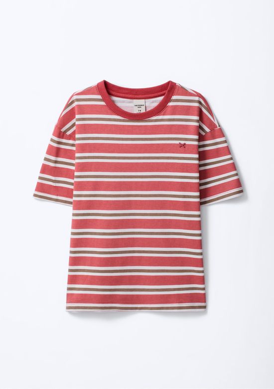 Foto do produto: Camiseta Infantil Menino Oversized Com Patch - Vermelho