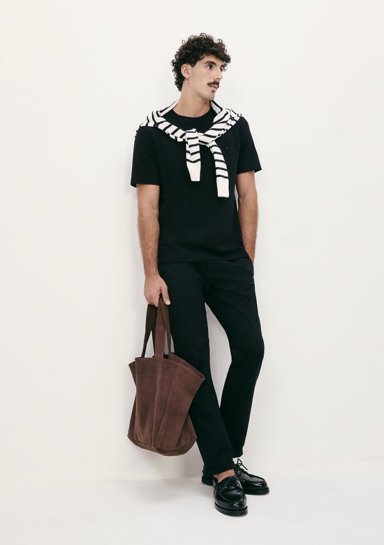 Foto do produto: Camiseta Masculina Em Malha Piquet Pima - Preto