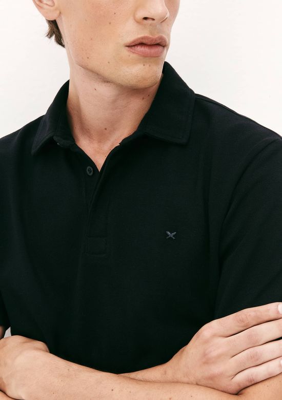 Foto do produto: Camisa Polo Masculina Em Piquet Pima - Preto
