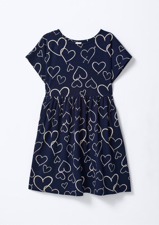 Foto do produto: Vestido Curto Infantil Estampado Em Algodão - Azul