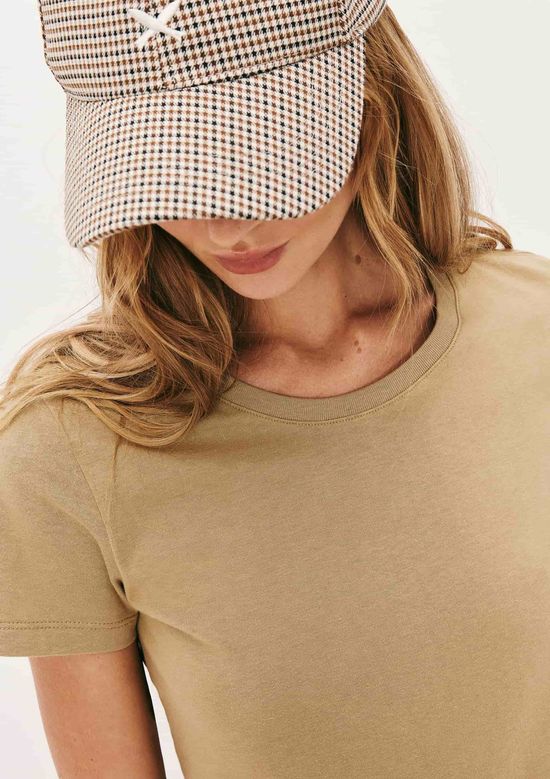 Foto do produto: Camiseta Básica Feminina Slim World - Caqui