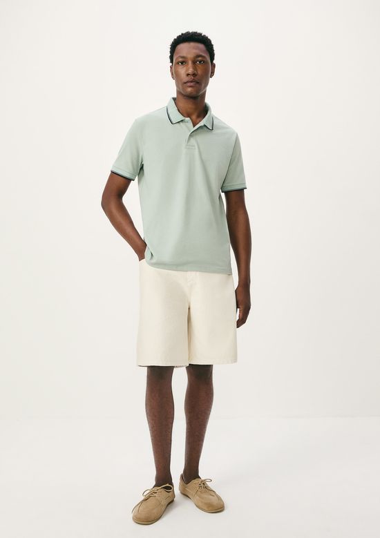 Foto do produto: Camisa Polo Básica Masculina Manga Curta Em Piquet - Verde