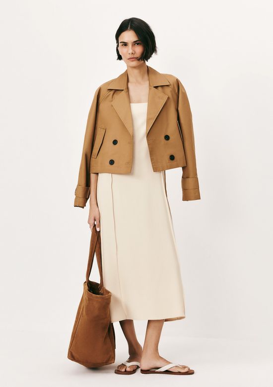 Foto do produto: Vestido Midi Em Peach Touch Com Recortes - Creme