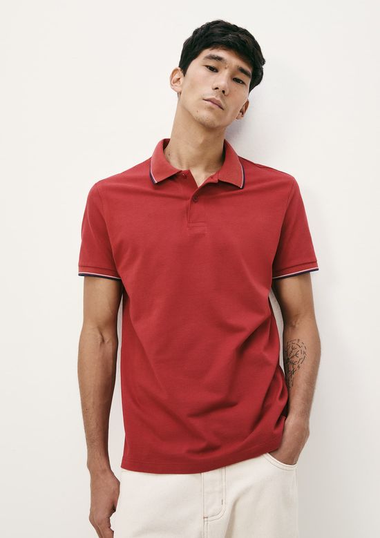 Foto do produto: Camisa Polo Básica Masculina Manga Curta Em Piquet - Vermelho