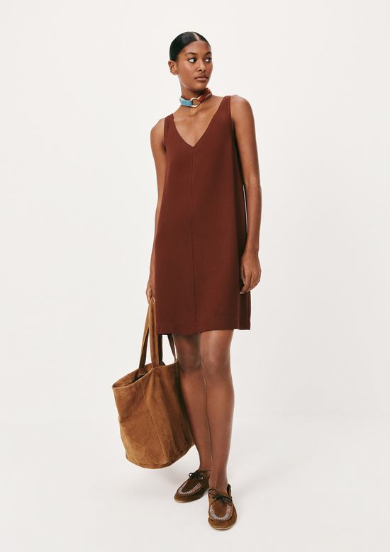 Foto do produto: Vestido Curto Com Decote V - Marsala