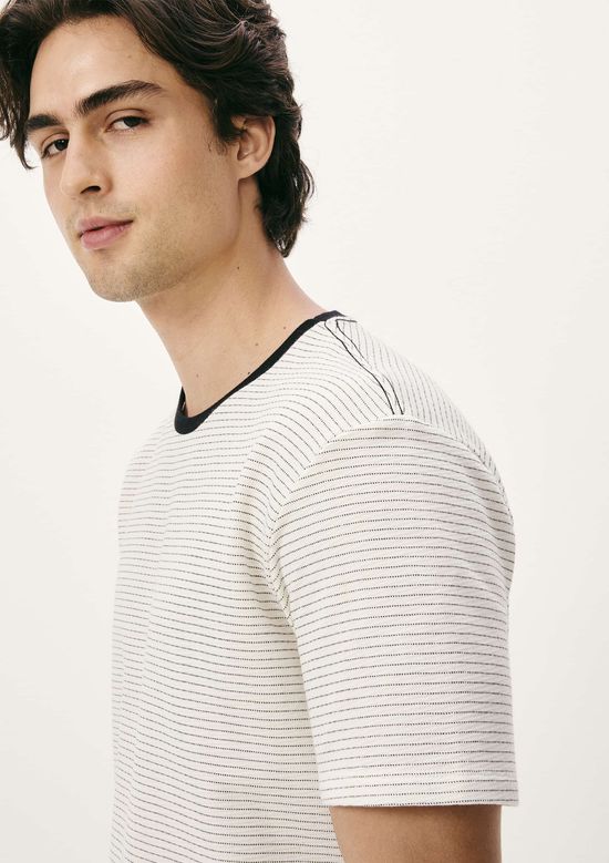 Foto do produto: Camiseta Masculina Manga Curta Fio Tinto Listrada - Preto