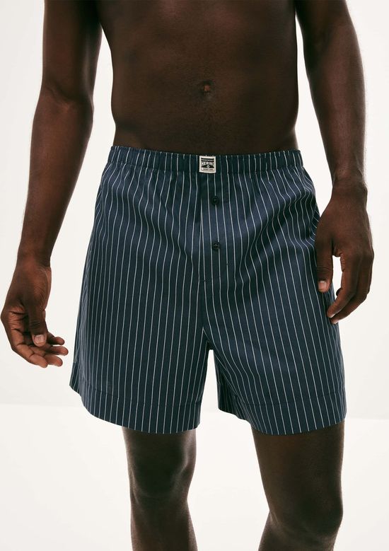 Foto do produto: Samba Canção Em Tricoline Fio Tinto - Azul