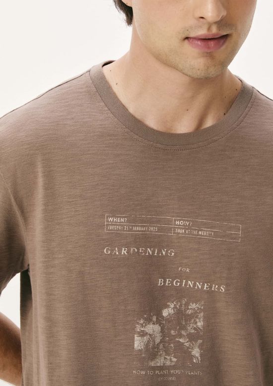 Foto do produto: Camiseta Masculina Slim Com Estampa Em Malha Flamê - Marrom